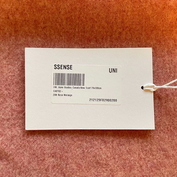 Acne Studios - Fringe Wool Scarf Oversized (Rose Melange) - Picture 5 of 5